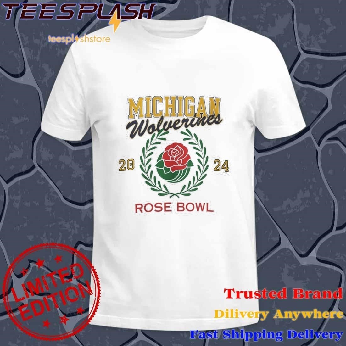Michigan Wolverines Football Rose Bowl Vintage College 2024 TShirt